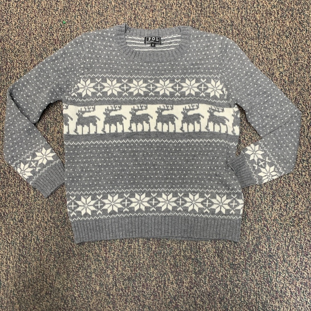 Pol Anthropologie Women's Size M Fair Isle Sweater Pullover Cottage Core Knit